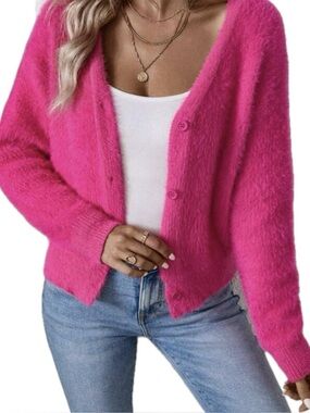 NWOT Drop-Shoulder Cardigan Sweater
